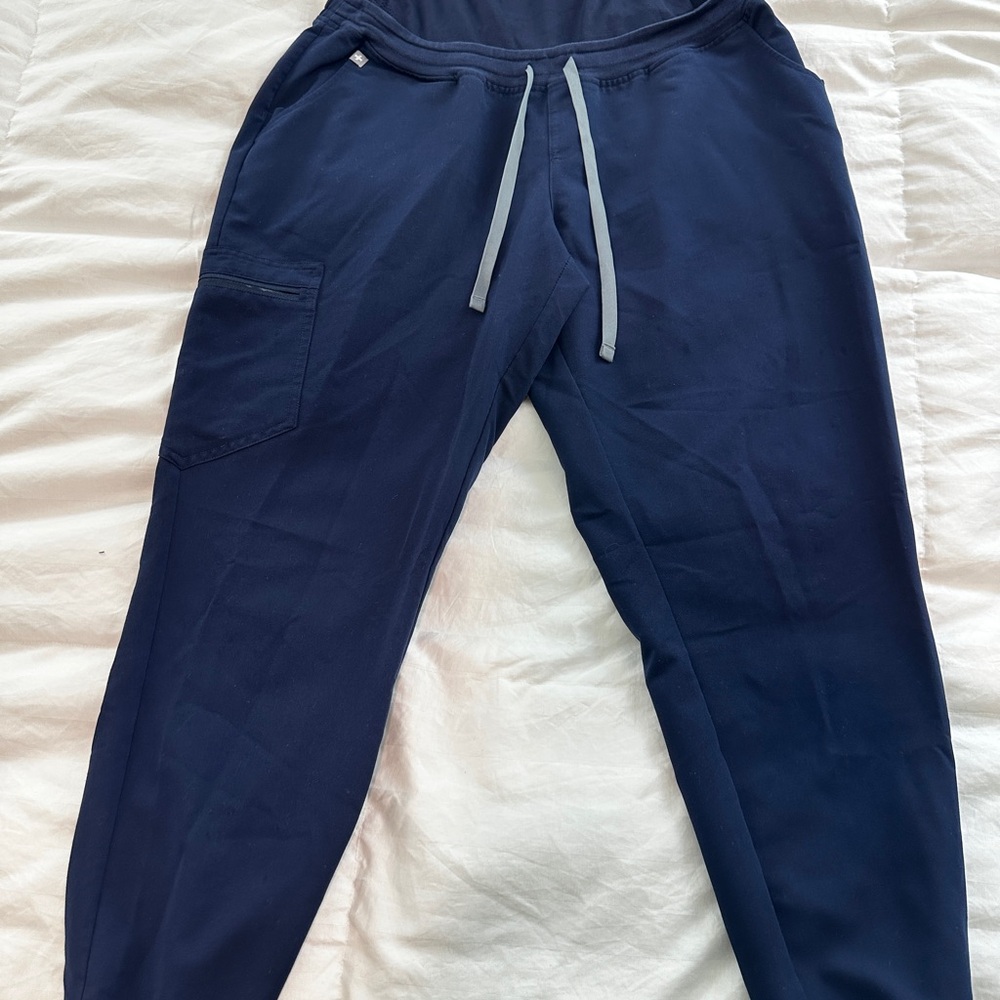 Figs Navy Blue Zamora Maternity Scrub Pants